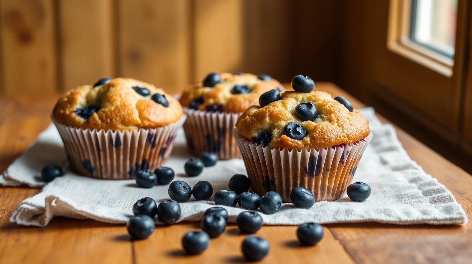 Einkorn Blueberry Muffins